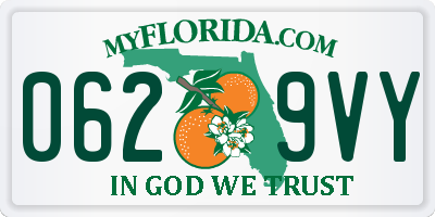 FL license plate 0629VY