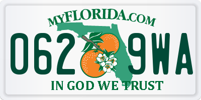 FL license plate 0629WA