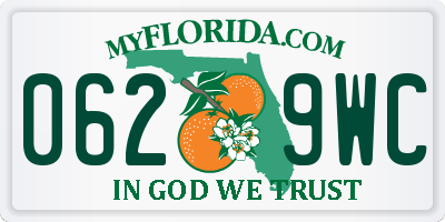 FL license plate 0629WC