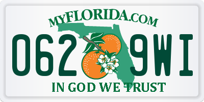 FL license plate 0629WI