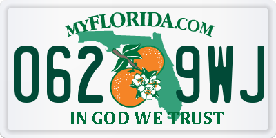 FL license plate 0629WJ