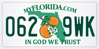 FL license plate 0629WK