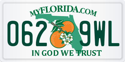 FL license plate 0629WL