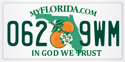 FL license plate 0629WM