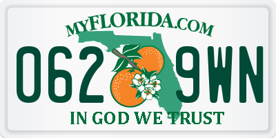FL license plate 0629WN