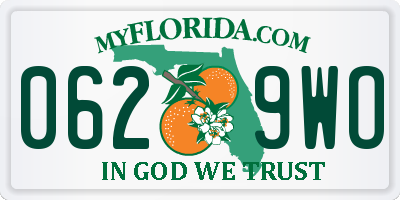 FL license plate 0629WO