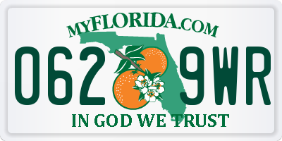 FL license plate 0629WR