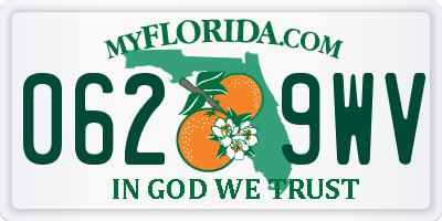 FL license plate 0629WV