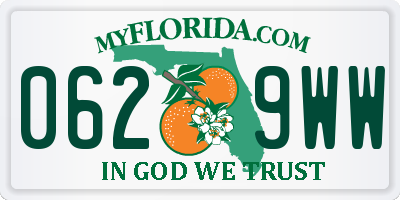 FL license plate 0629WW