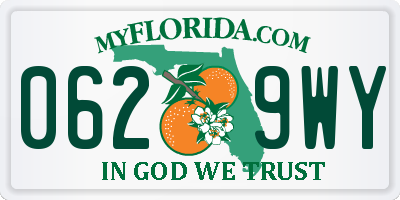 FL license plate 0629WY