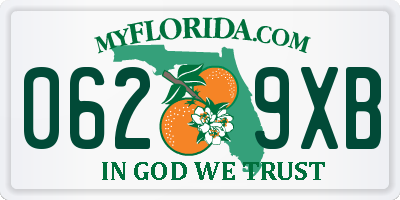FL license plate 0629XB