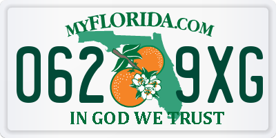 FL license plate 0629XG