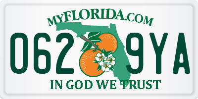 FL license plate 0629YA