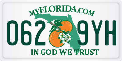 FL license plate 0629YH