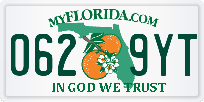 FL license plate 0629YT