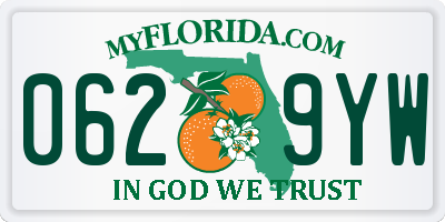 FL license plate 0629YW