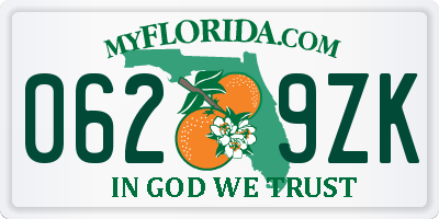 FL license plate 0629ZK