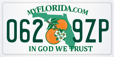 FL license plate 0629ZP
