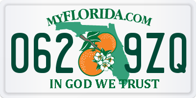 FL license plate 0629ZQ