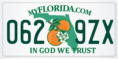 FL license plate 0629ZX
