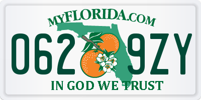 FL license plate 0629ZY