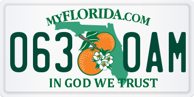 FL license plate 0630AM
