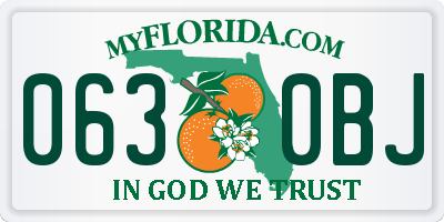 FL license plate 0630BJ