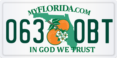 FL license plate 0630BT