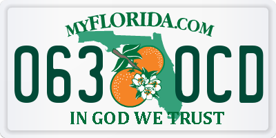 FL license plate 0630CD
