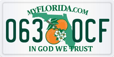 FL license plate 0630CF