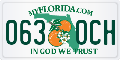 FL license plate 0630CH