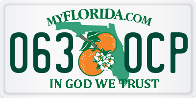 FL license plate 0630CP