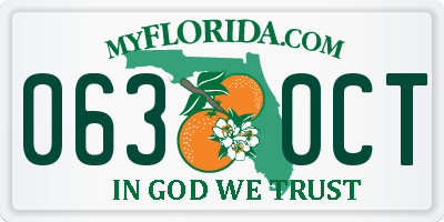 FL license plate 0630CT