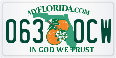 FL license plate 0630CW