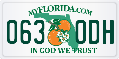 FL license plate 0630DH
