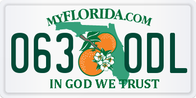 FL license plate 0630DL
