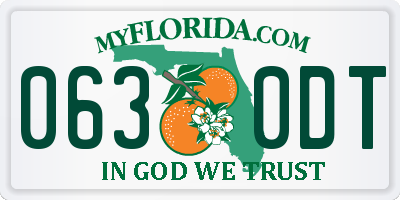 FL license plate 0630DT