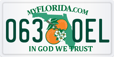 FL license plate 0630EL