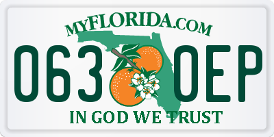 FL license plate 0630EP