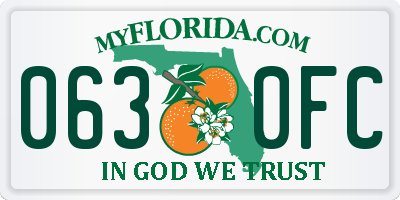 FL license plate 0630FC