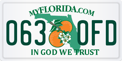 FL license plate 0630FD