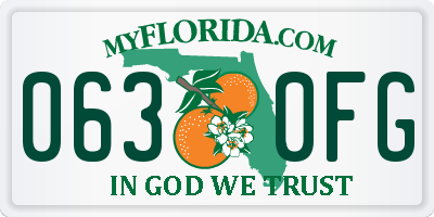 FL license plate 0630FG