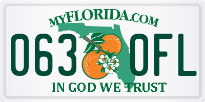 FL license plate 0630FL