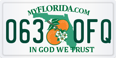 FL license plate 0630FQ