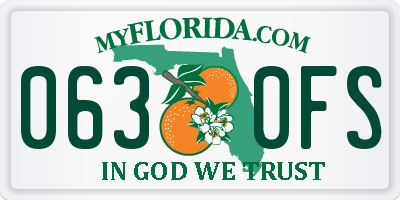 FL license plate 0630FS