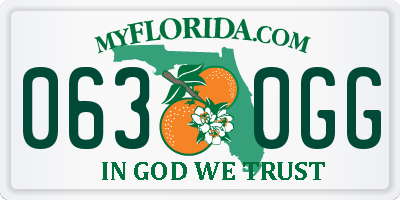 FL license plate 0630GG