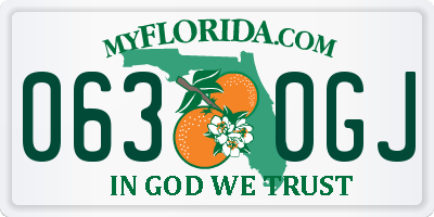 FL license plate 0630GJ