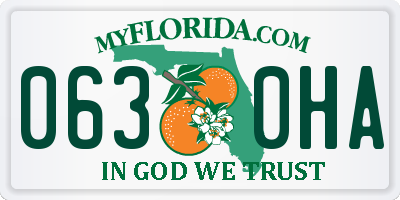 FL license plate 0630HA