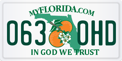 FL license plate 0630HD