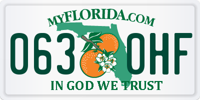 FL license plate 0630HF